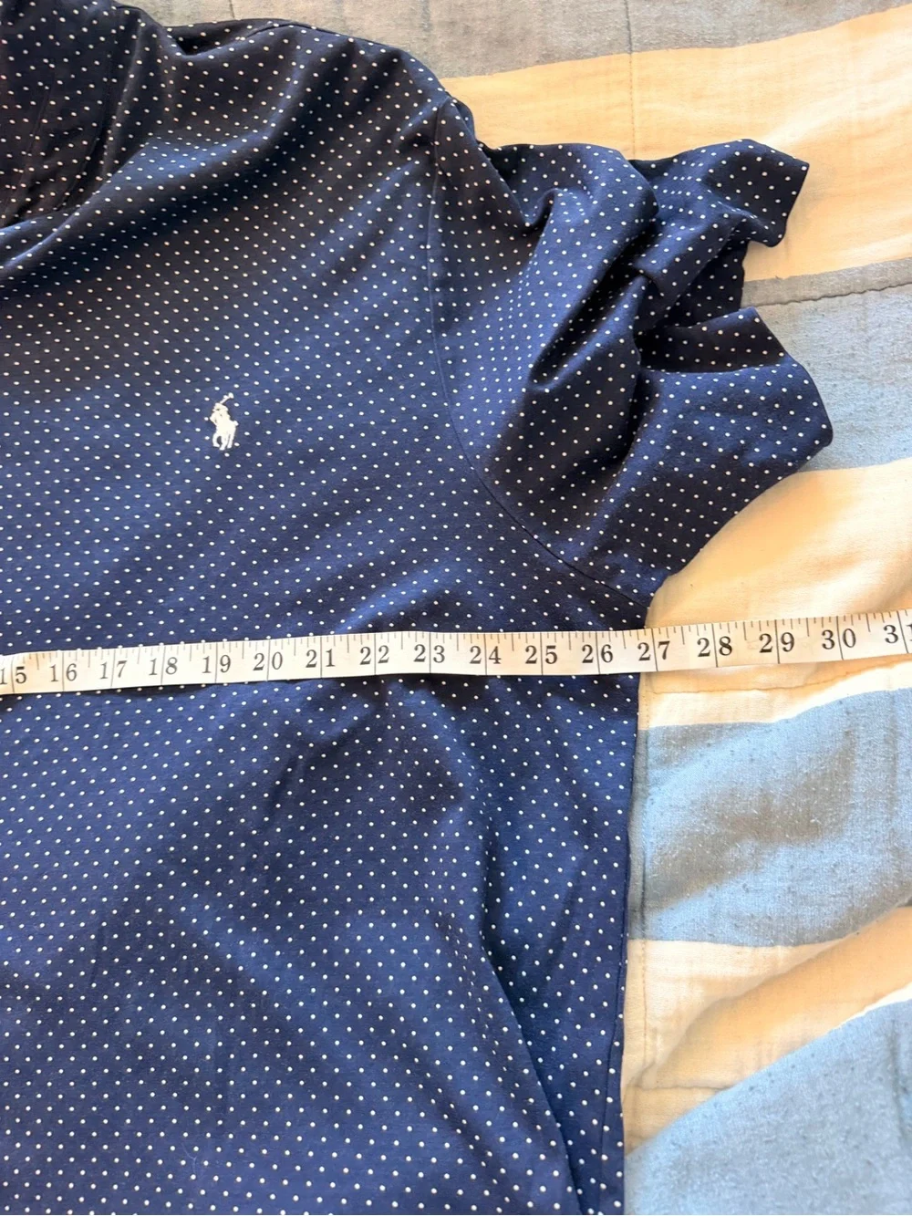 Polo Ralph Lauren Men's Polka Dot Short Sleeve Polo Shirt Navy 2XLT